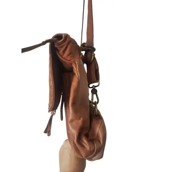 The Sak Ventura Embossed Leather Convertible Backpack/Crossbody Brown - Picture 6 of 11